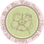 Name Doodles - Round Address Labels/Stickers (Leonie Pink)
